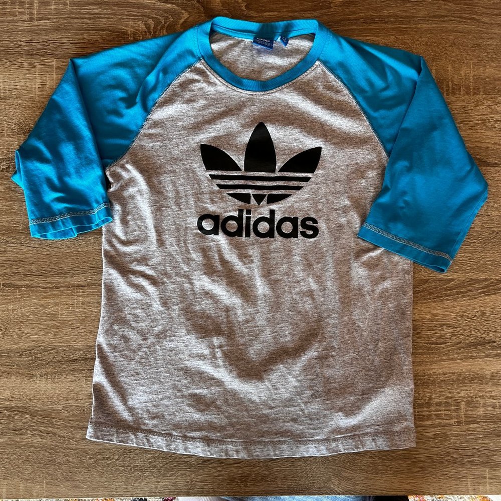 Adidas Originals Oversized 3/4 Sleeve Baseball Tee Medium